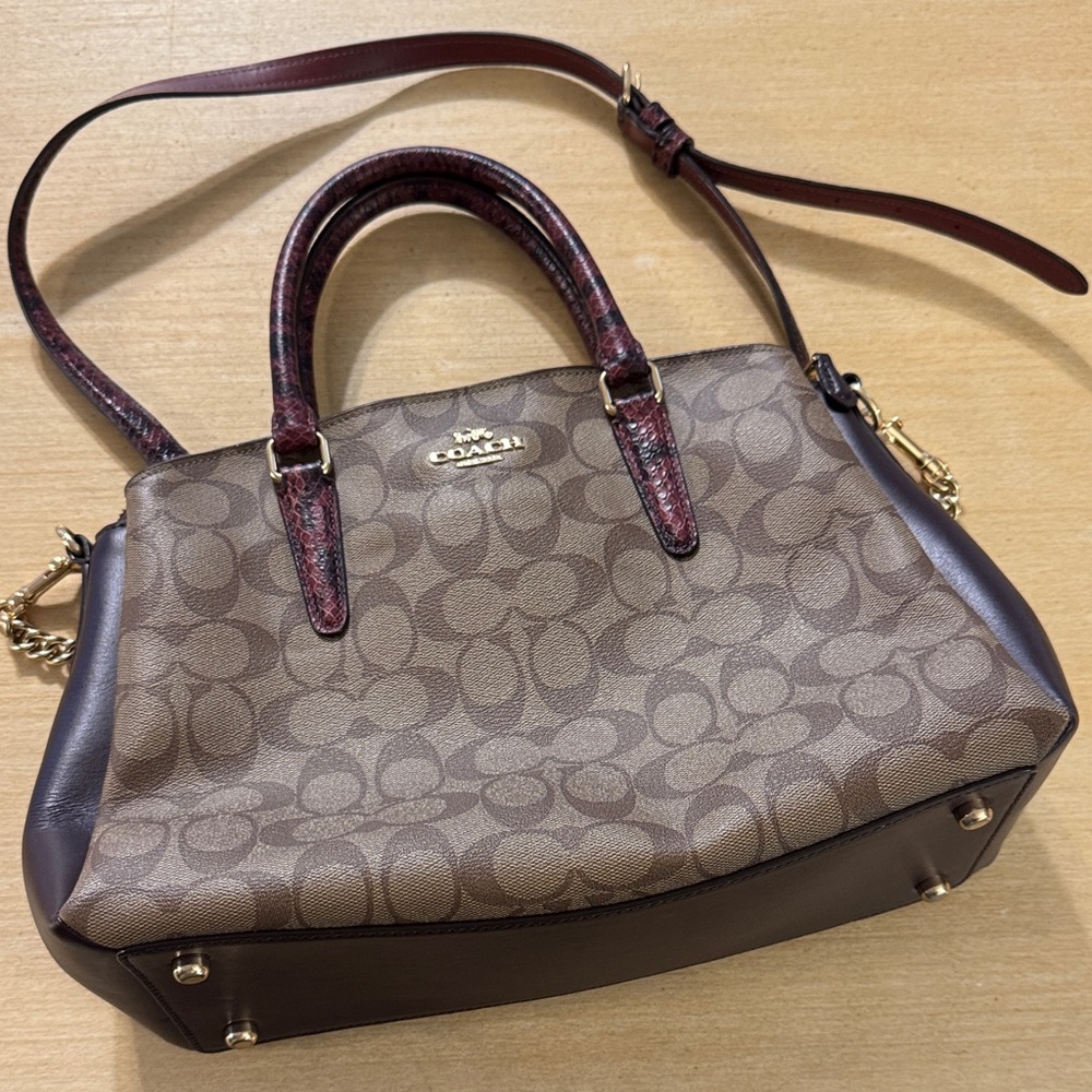 Coach Signature Carryall Brown Handbag